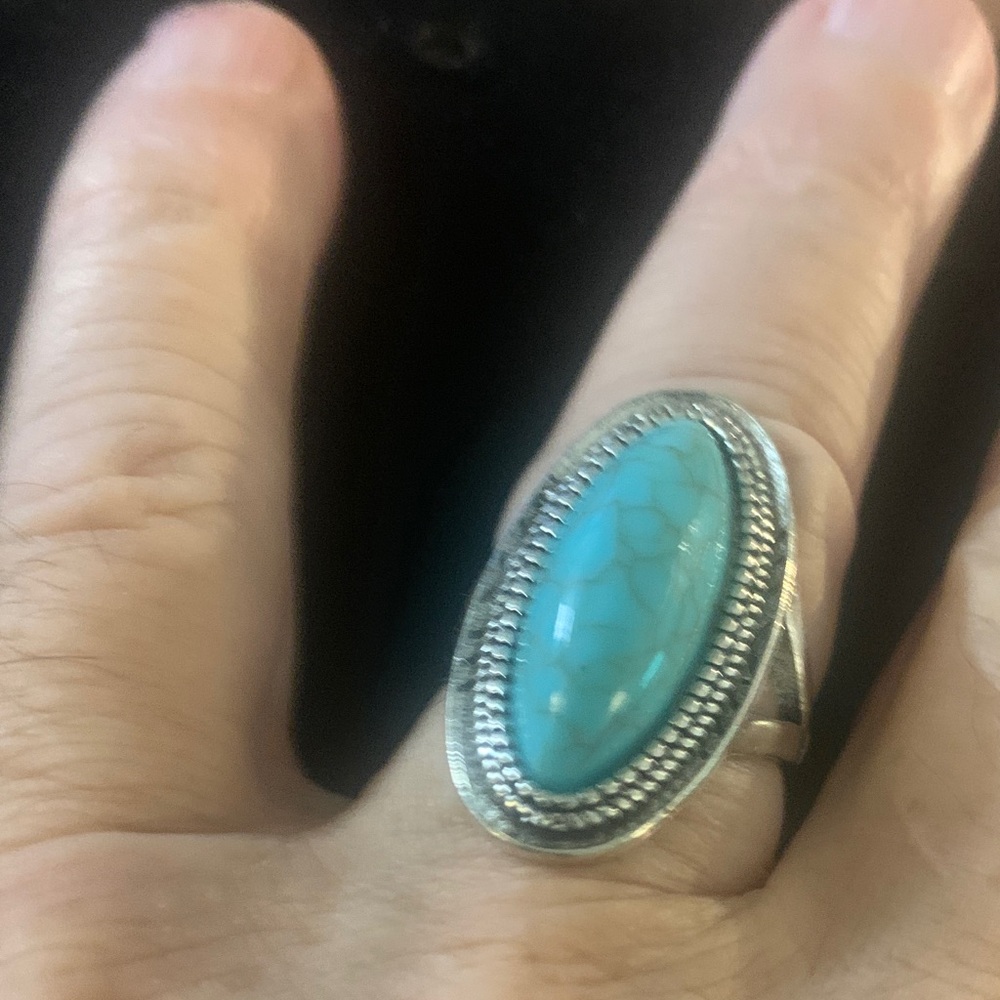 Turquoise and Silver Women's Ring Bogo